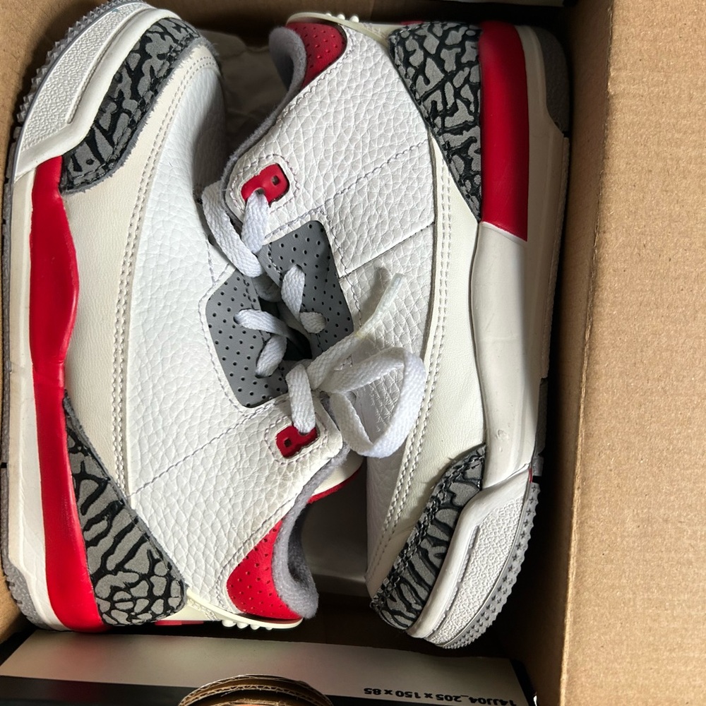 Kids White and Red Sneakers